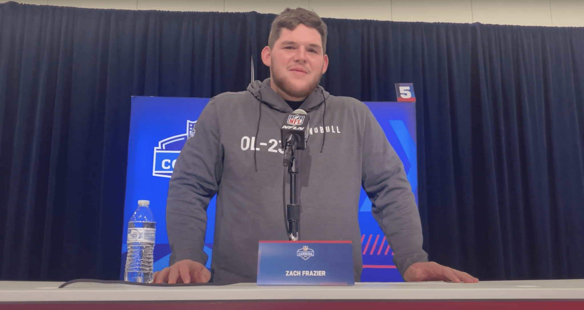 Zach Frazier at NFL Combine